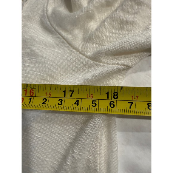 Free People Cream Embroidered Lace Up Tunic Top Bell Sleeve Boho - Picture 7 of 9